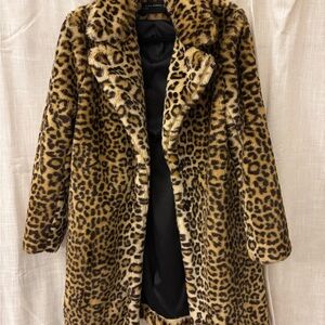 Zara Brown Teddy Jacket Plush Faux Fur